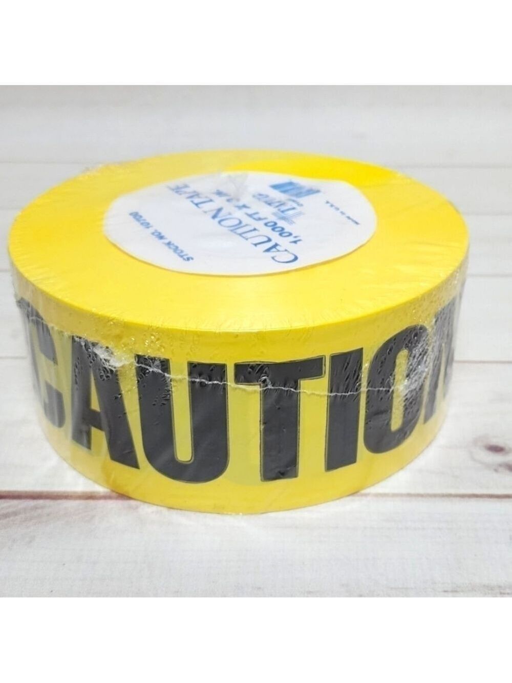 Tatco 10700 Caution Barricade Safety Tape, Yellow, 3" W x 1000 Ft Roll -New